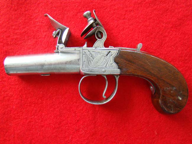 An English flintlock .48 cal. pocket pistol by Johnson of New Castle circa 1790 — image 2